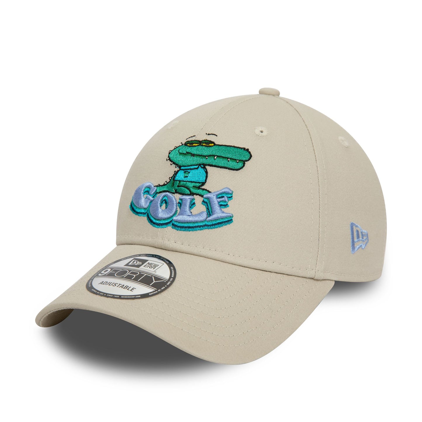 This is a New Era Golf Gator Stone 9FORTY Adjustable Cap 1