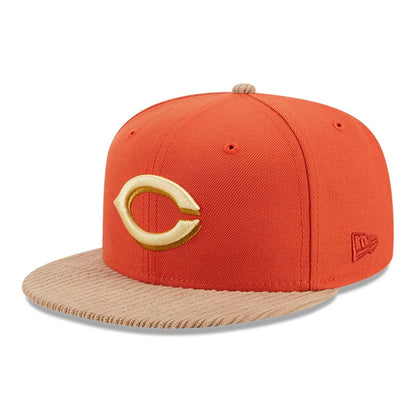 This is a Cincinnati Reds MLB Autumn Wheat Dark Orange 9FIFTY Snapback Cap 6