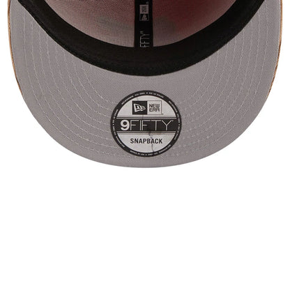 This is a Cleveland Guardians MLB Autumn Wheat Dark Orange 9FIFTY Snapback Cap 2