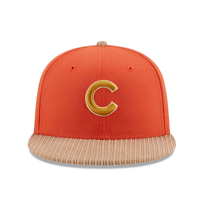 This is a Chicago Cubs MLB Autumn Wheat Dark Orange 9FIFTY Snapback Cap 3