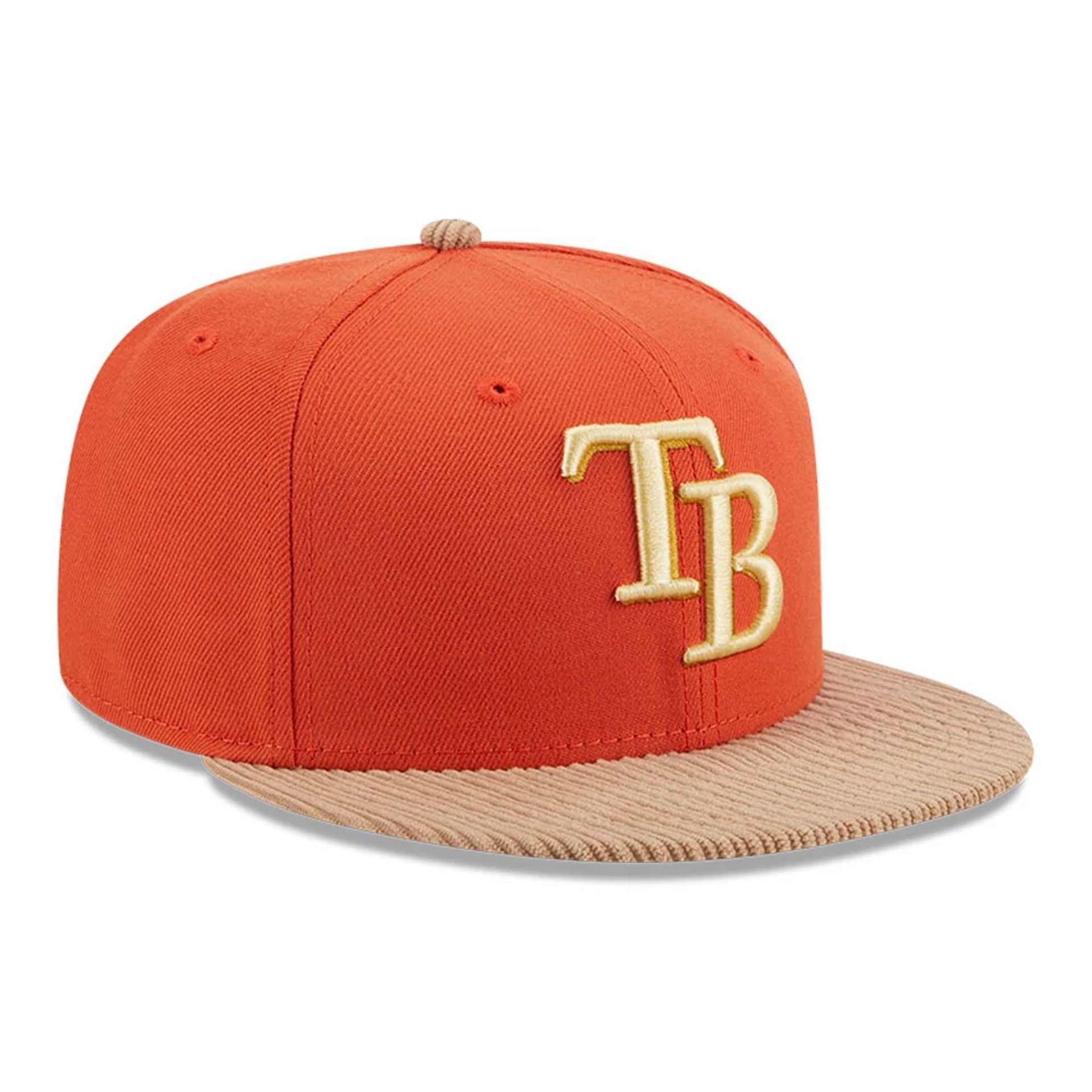 This is a Tampa Bay Rays MLB Autumn Wheat Dark Orange 9FIFTY Snapback Cap 5