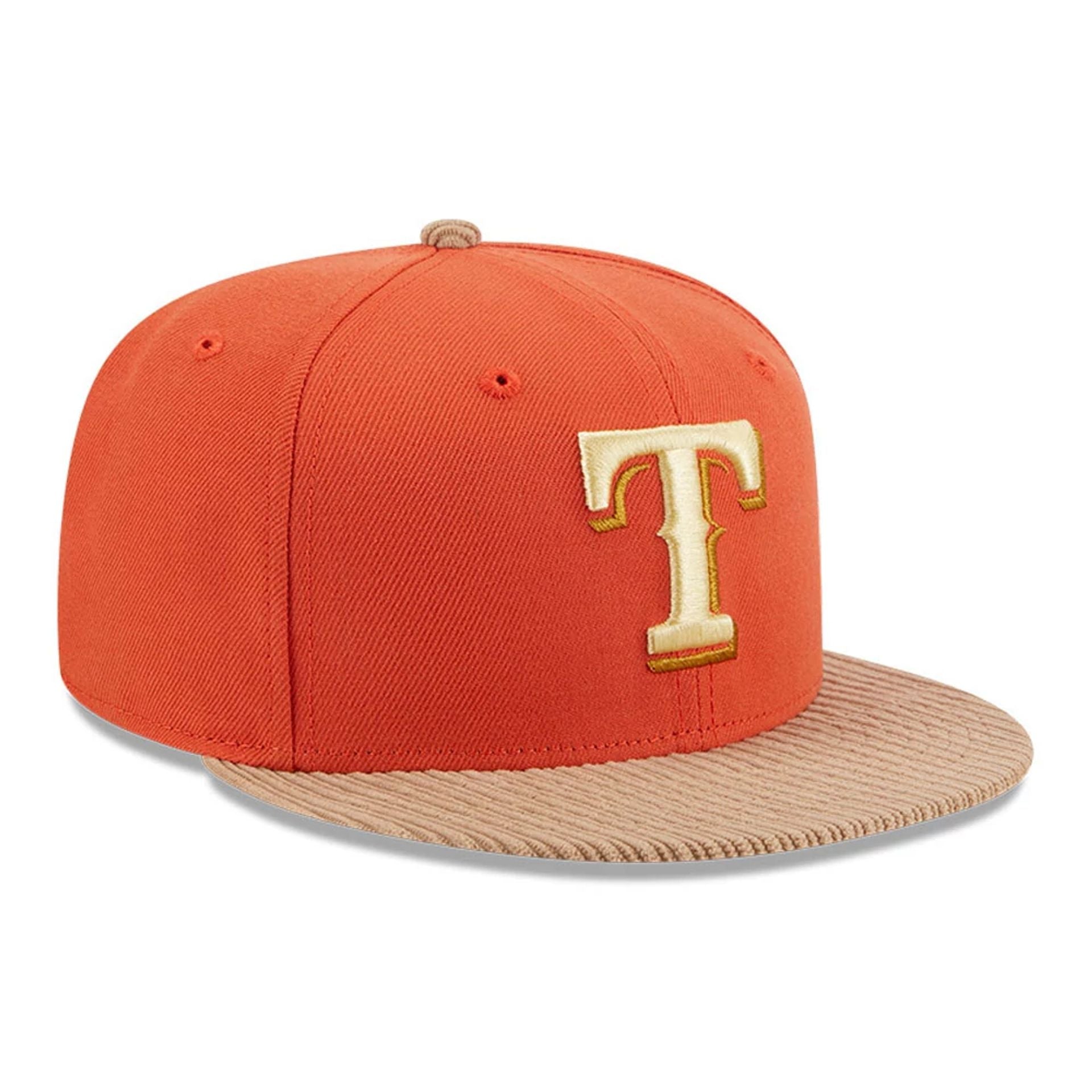 This is a Texas Rangers MLB Autumn Wheat Dark Orange 9FIFTY Snapback Cap 2