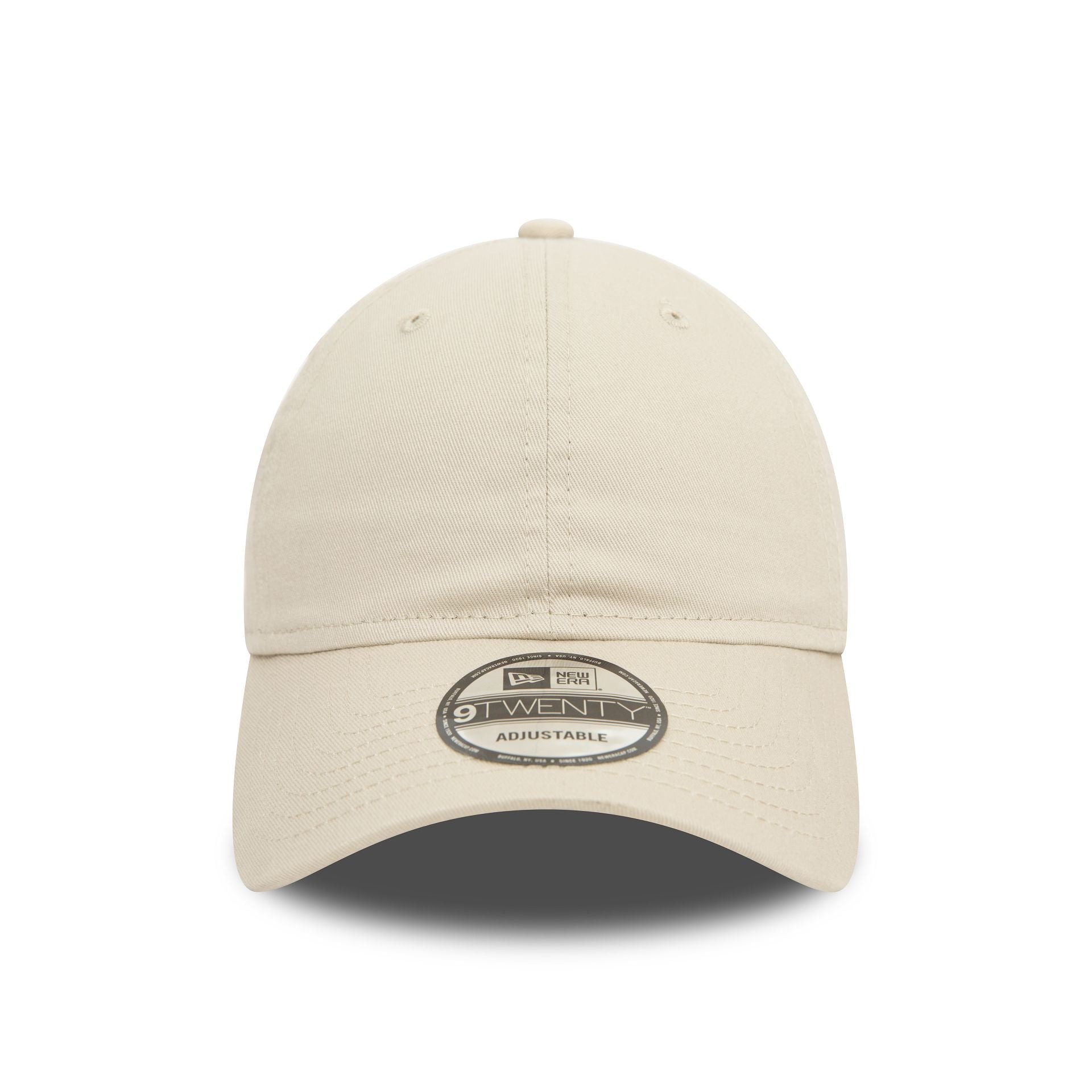 This is a New Era Essential Light Beige 9TWENTY Adjustable Cap 2