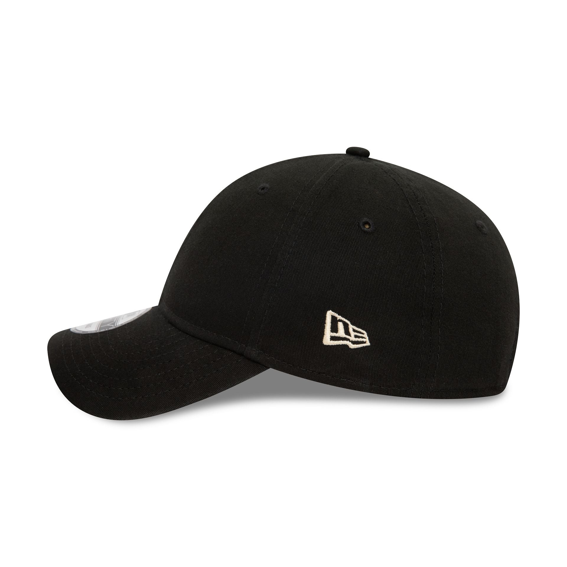 This is a New Era Essential Black 9FORTY Adjustable Cap 6