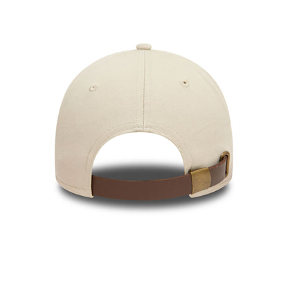 This is a New Era Essential Light Beige 9FORTY Adjustable Cap 4