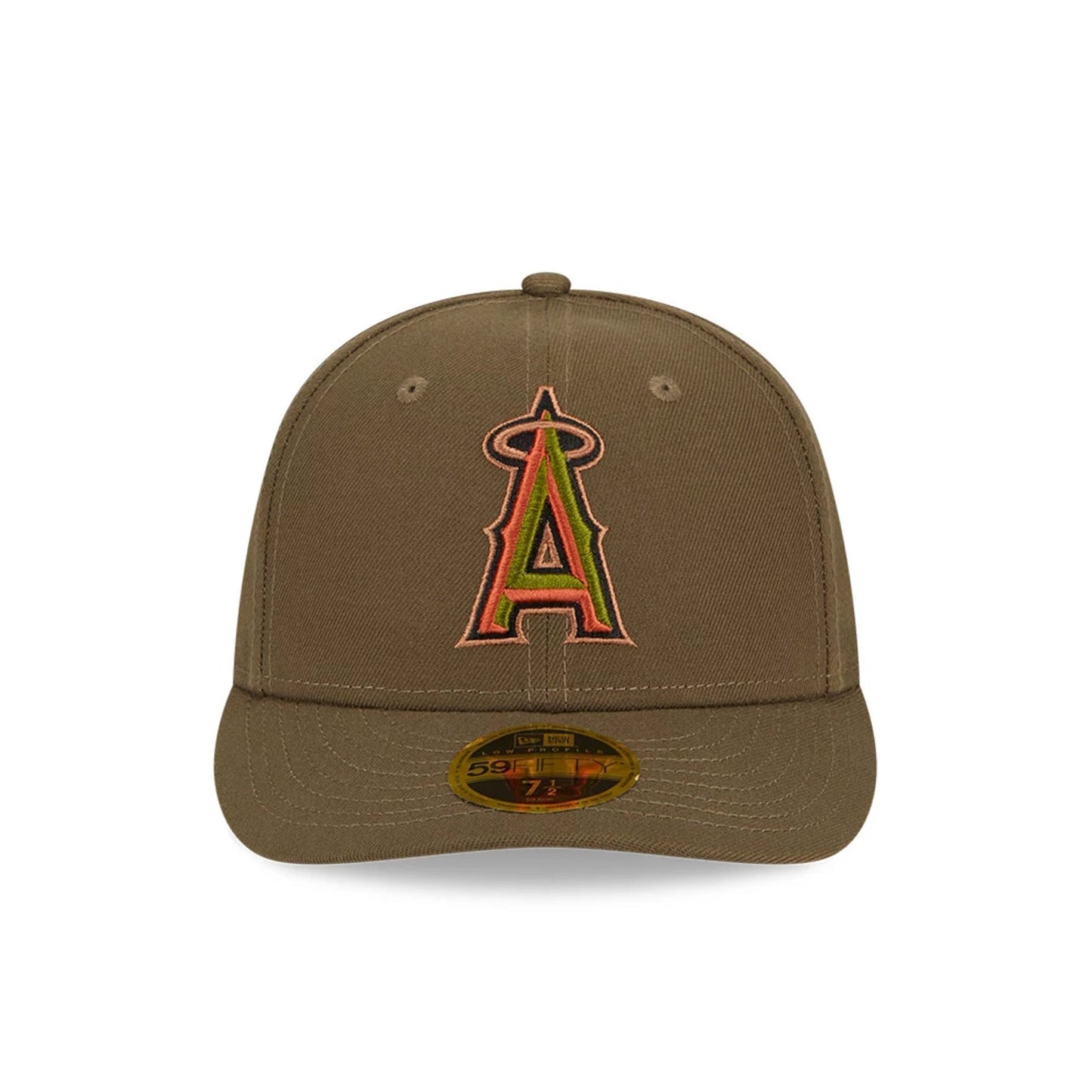 This is a Anaheim Angels Rustic Fall Brown Low Profile 59FIFTY Fitted Cap 3