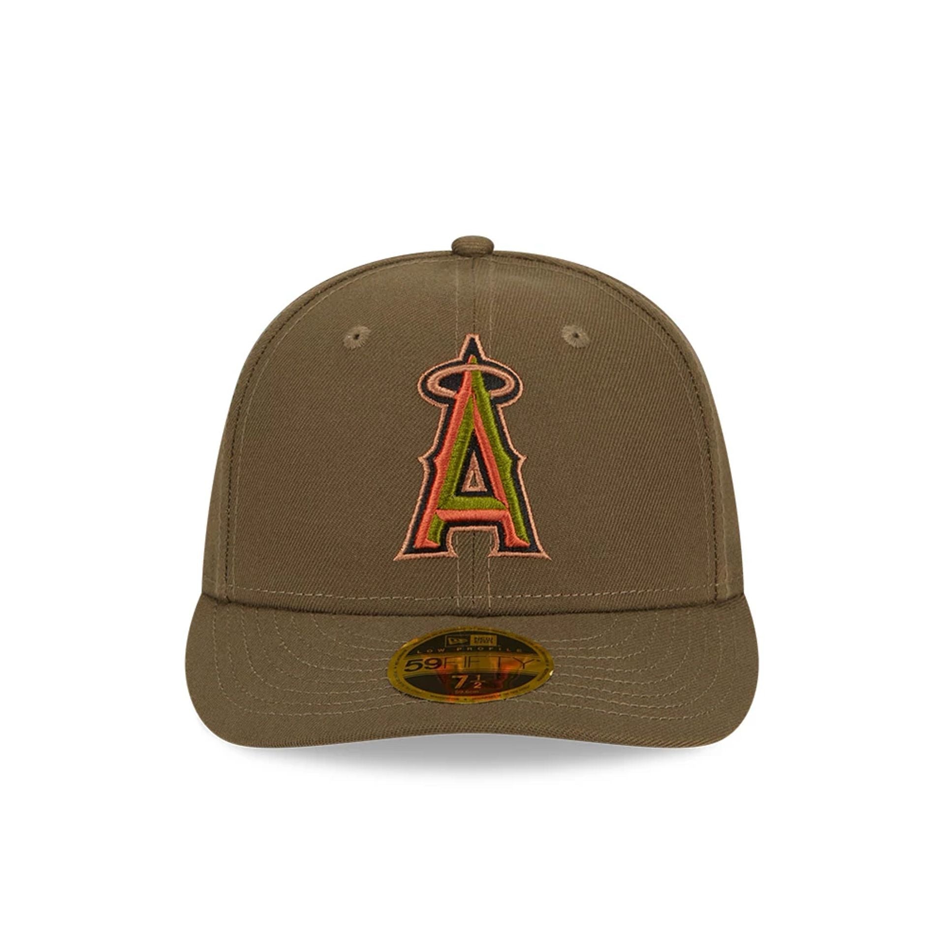 This is a Anaheim Angels Rustic Fall Brown Low Profile 59FIFTY Fitted Cap 3