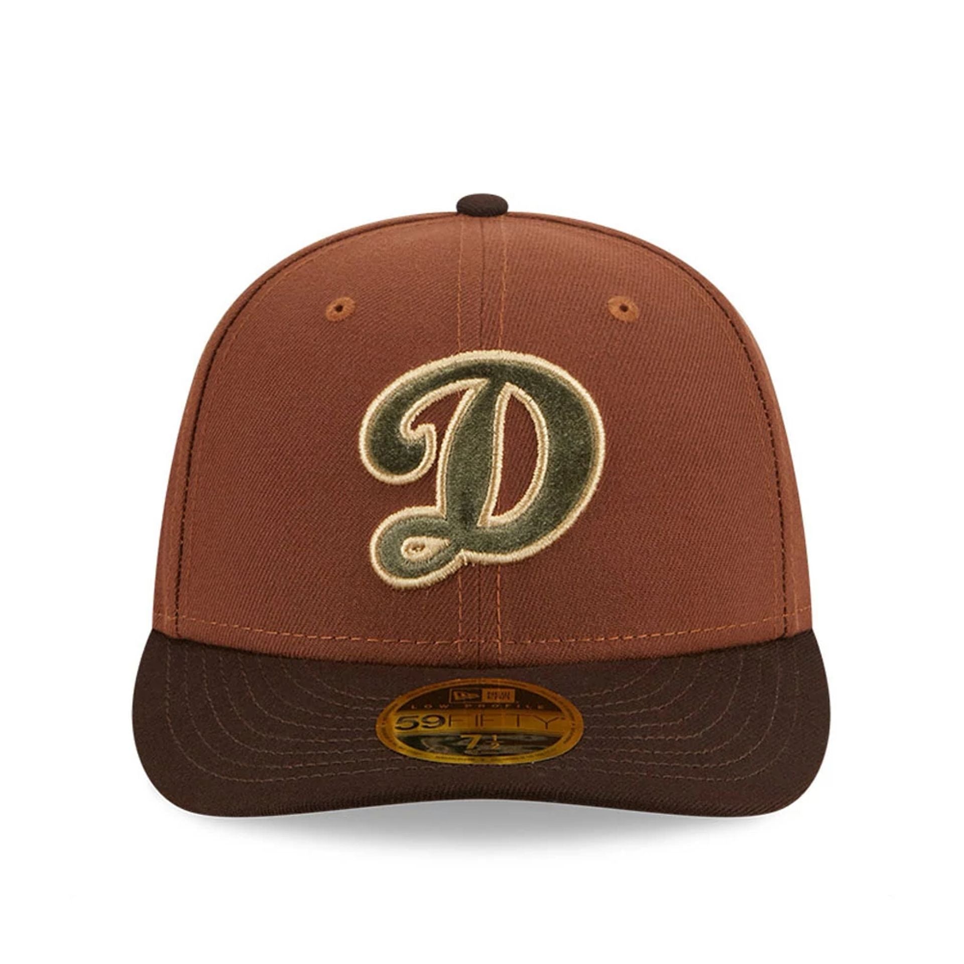 This is a LA Dodgers Velvet Fill Dark Brown Low Profile 59FIFTY Fitted Cap 2