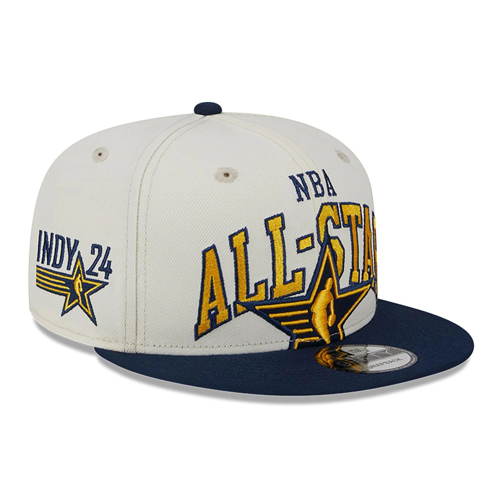 This is a NBA All Star Game 2024 Chrome White 9FIFTY Snapback Cap 1