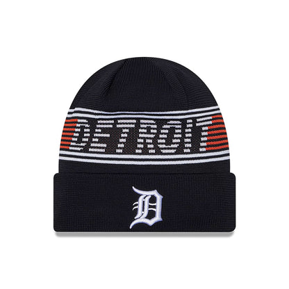 This is a Detroit Tigers City Connect Navy Sport Knit Beanie Hat 1