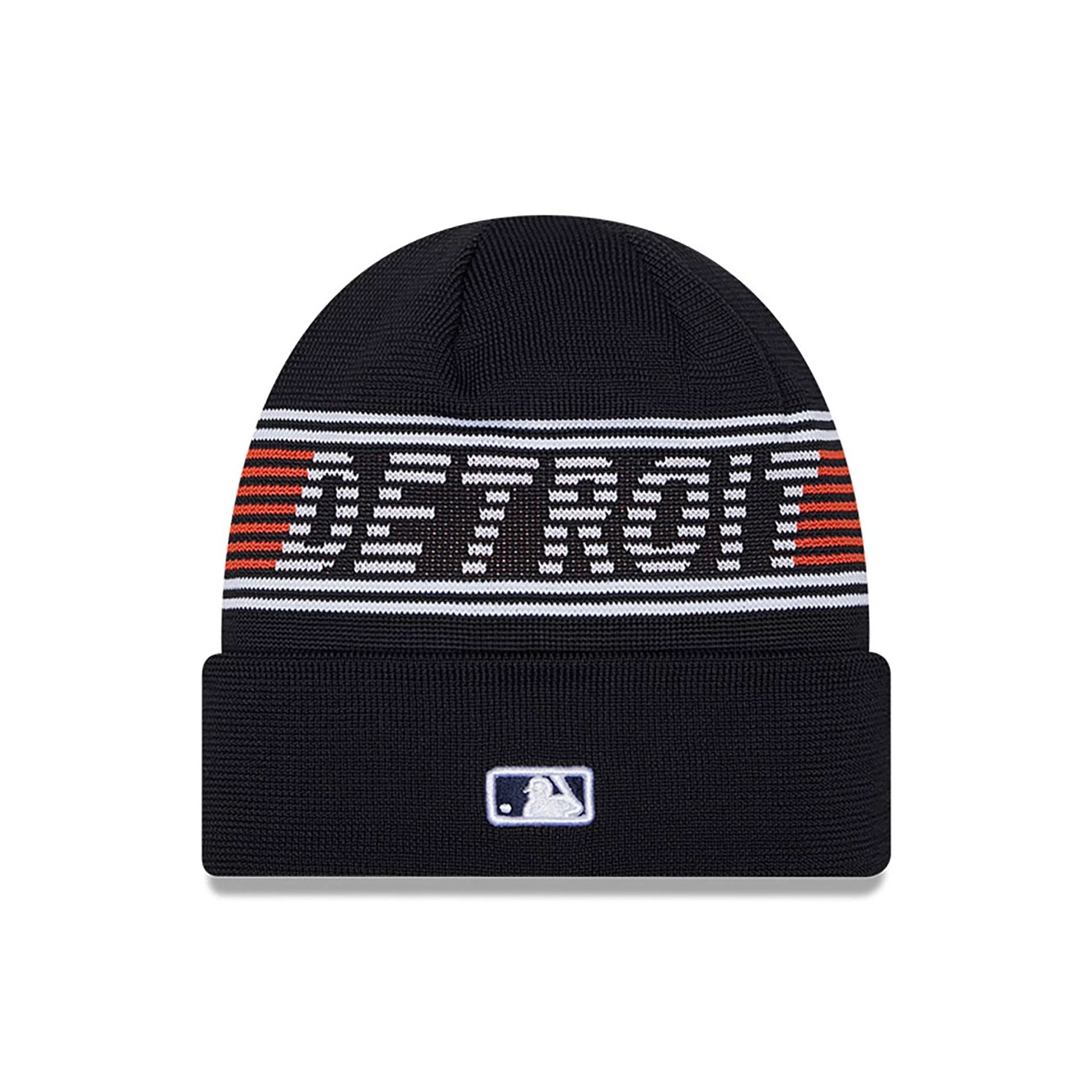 This is a Detroit Tigers City Connect Navy Sport Knit Beanie Hat 2