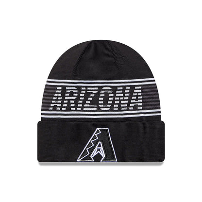 This is a Arizona Diamondbacks City Connect Black Sport Knit Beanie Hat 1