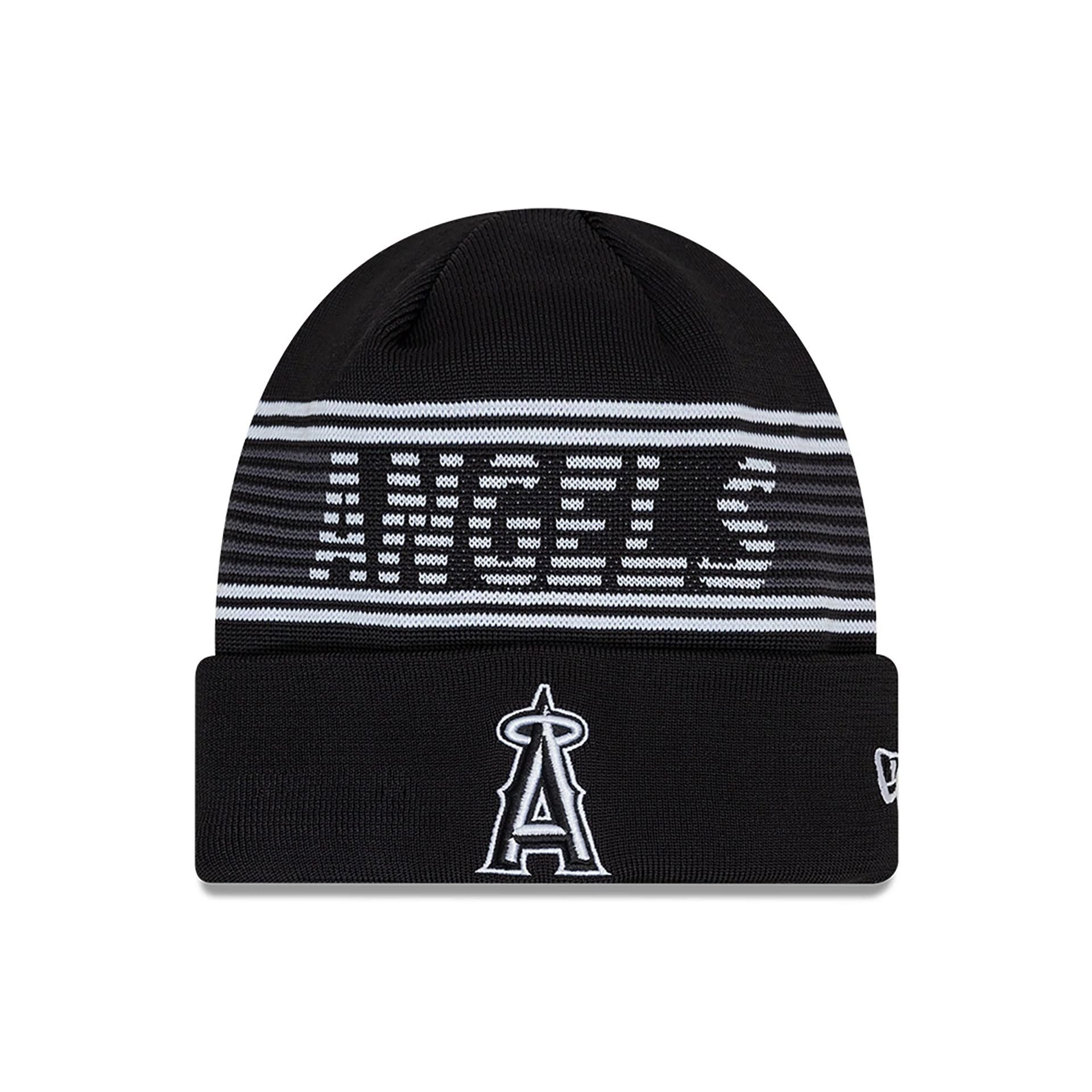 This is a LA Angels City Connect Black Sport Knit Beanie Hat 1