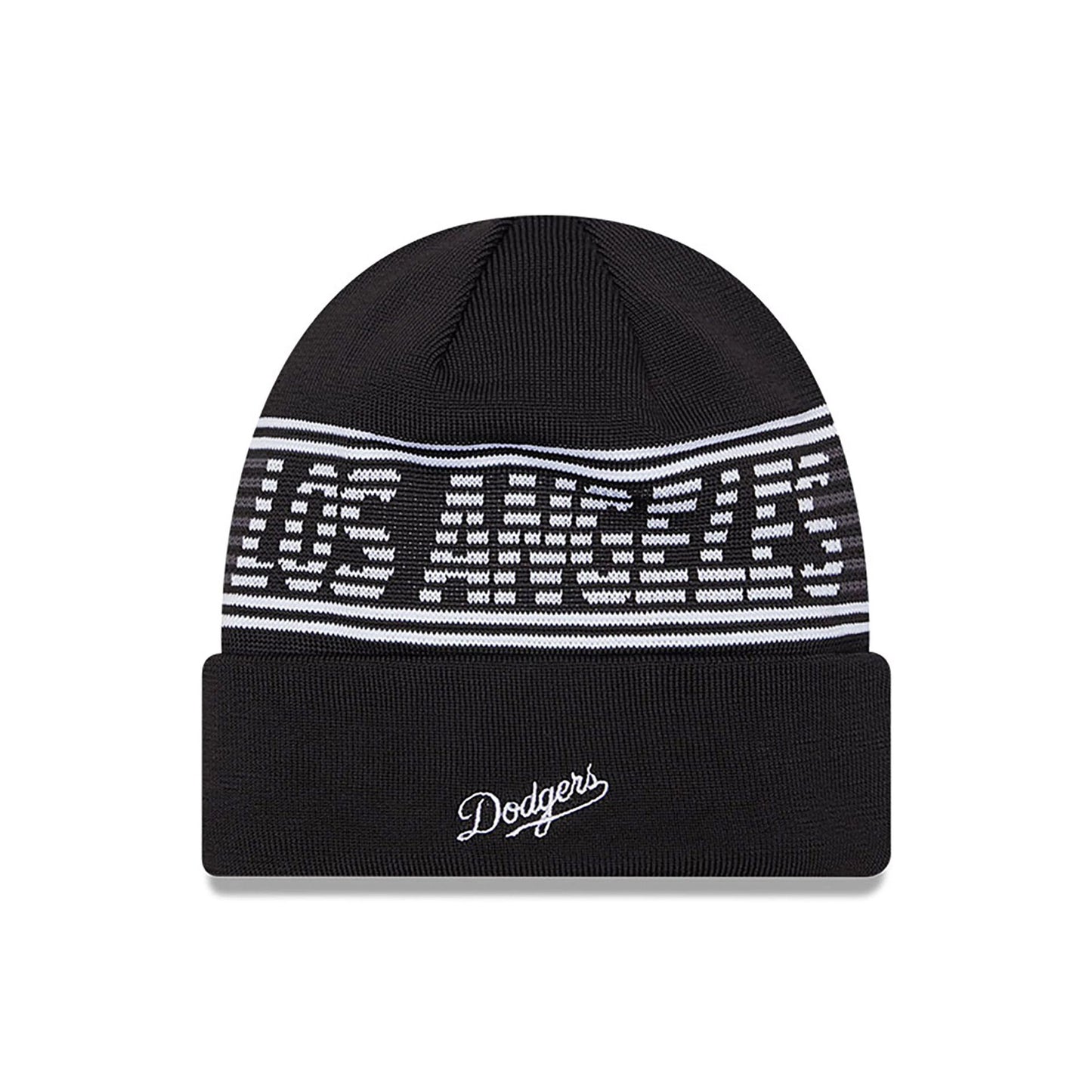 This is a LA Dodgers City Connect Black Sport Knit Beanie Hat 2