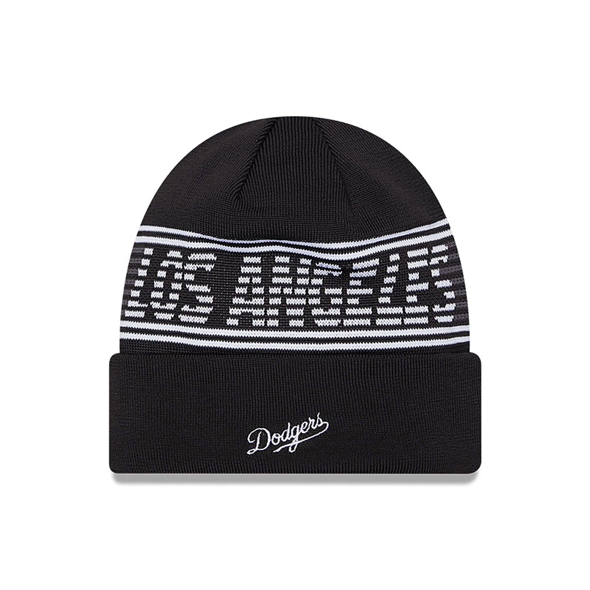 This is a LA Dodgers City Connect Black Sport Knit Beanie Hat 2