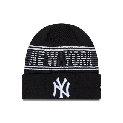 This is a New York Yankees City Connect Black Sport Knit Beanie Hat 1