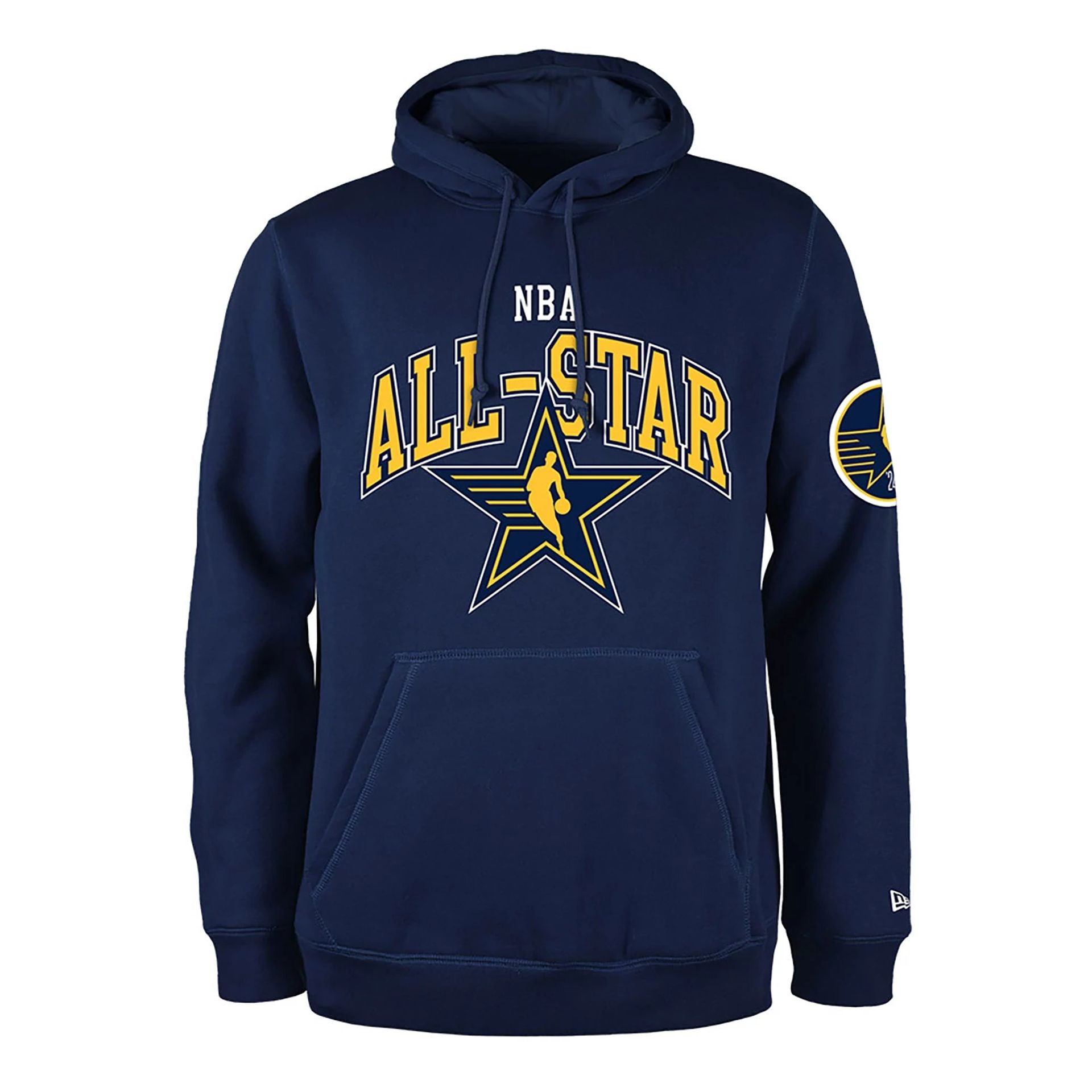 The Male model is wearing NBA All Star Game 2024 Navy Pullover Hoodie 1