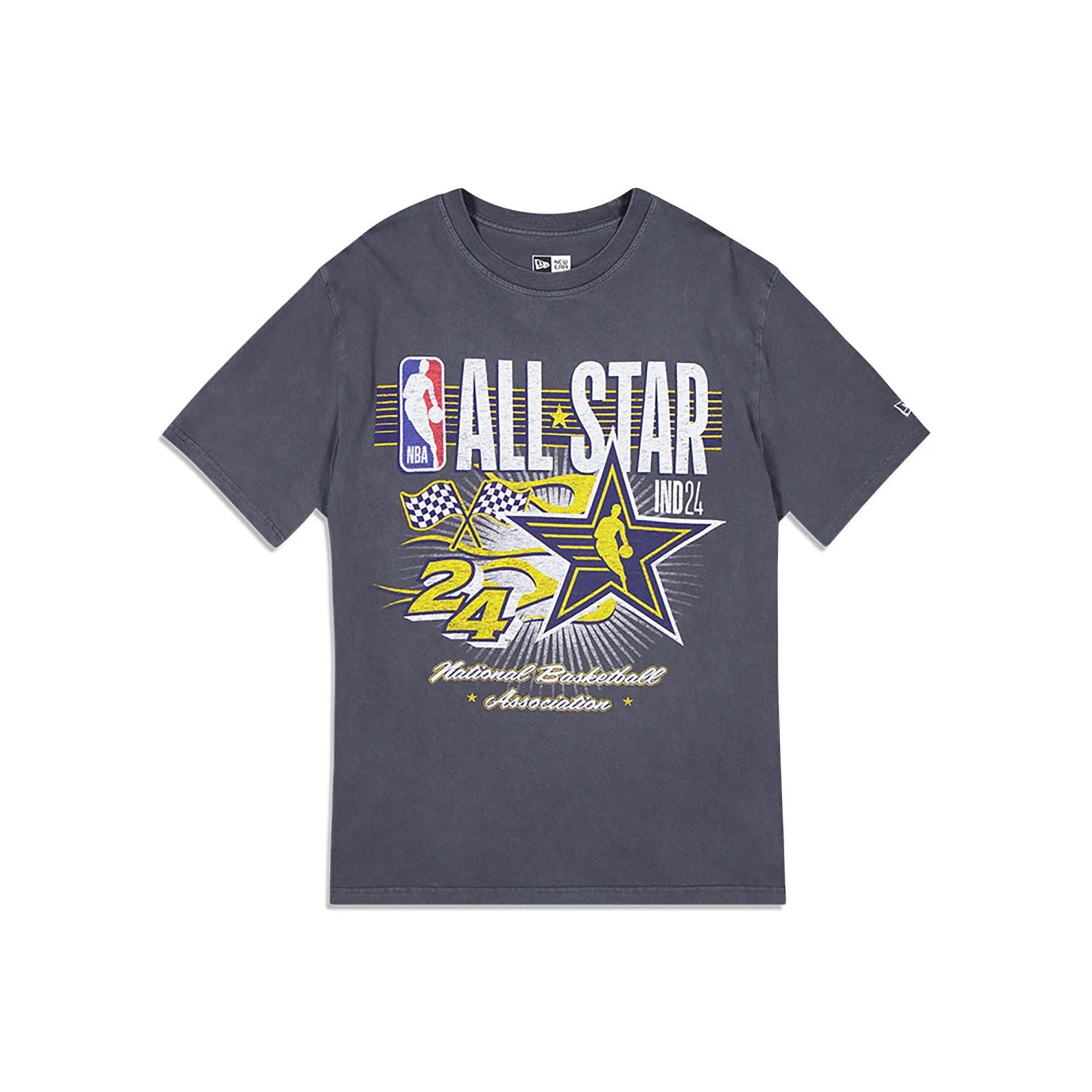 The Male model is wearing NBA All Star Game 2024 Black T-Shirt 1