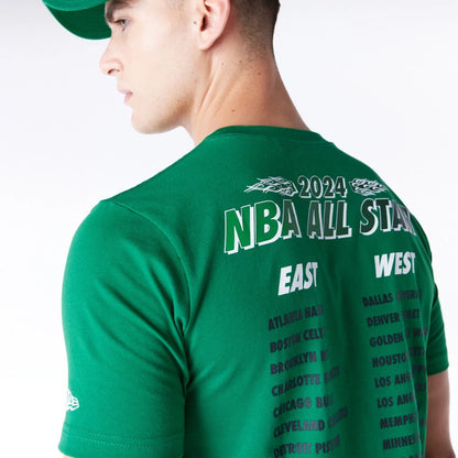 The Male model is wearing Boston Celtics NBA Rally Drive Green T-Shirt 4