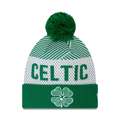 This is a Celtic FC Engineered Green Cuff Knit Beanie Hat 2