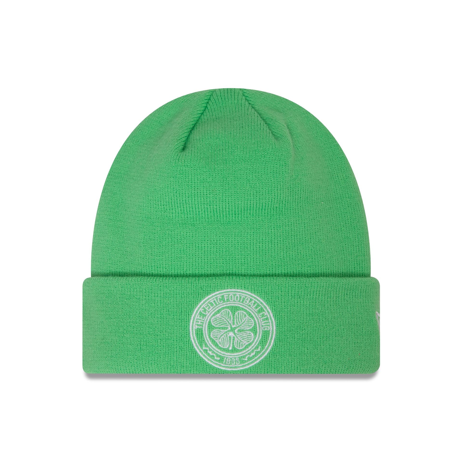 This is a Celtic FC Seasonal Green Cuff Knit Beanie Hat 2