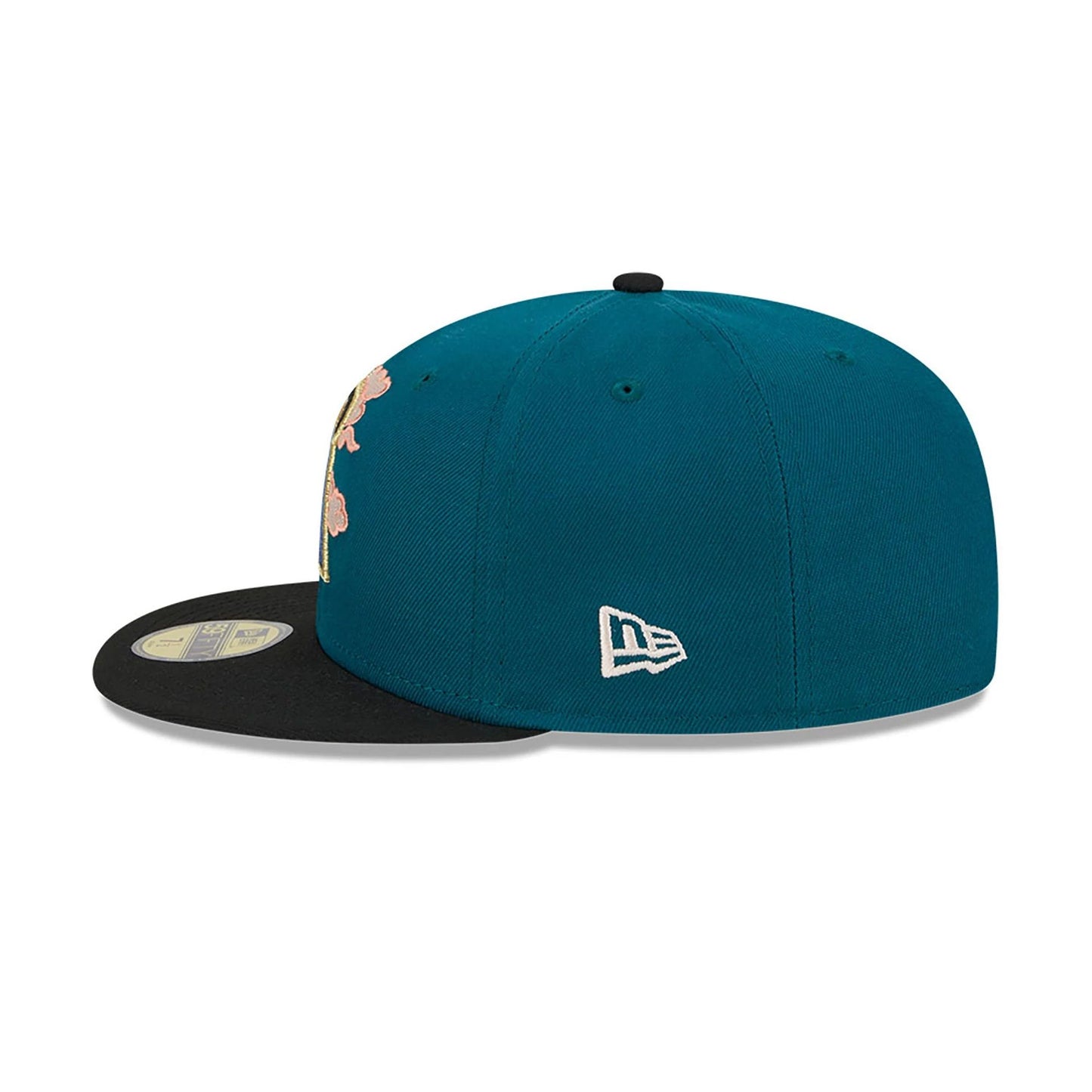 This is a LA Angels Cloud Spiral Dark Green 59FIFTY Fitted Cap 5