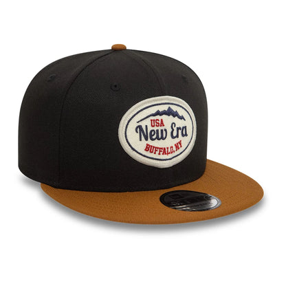 This is a New Era Oval Patch Black 9FIFTY Snapback Cap 4