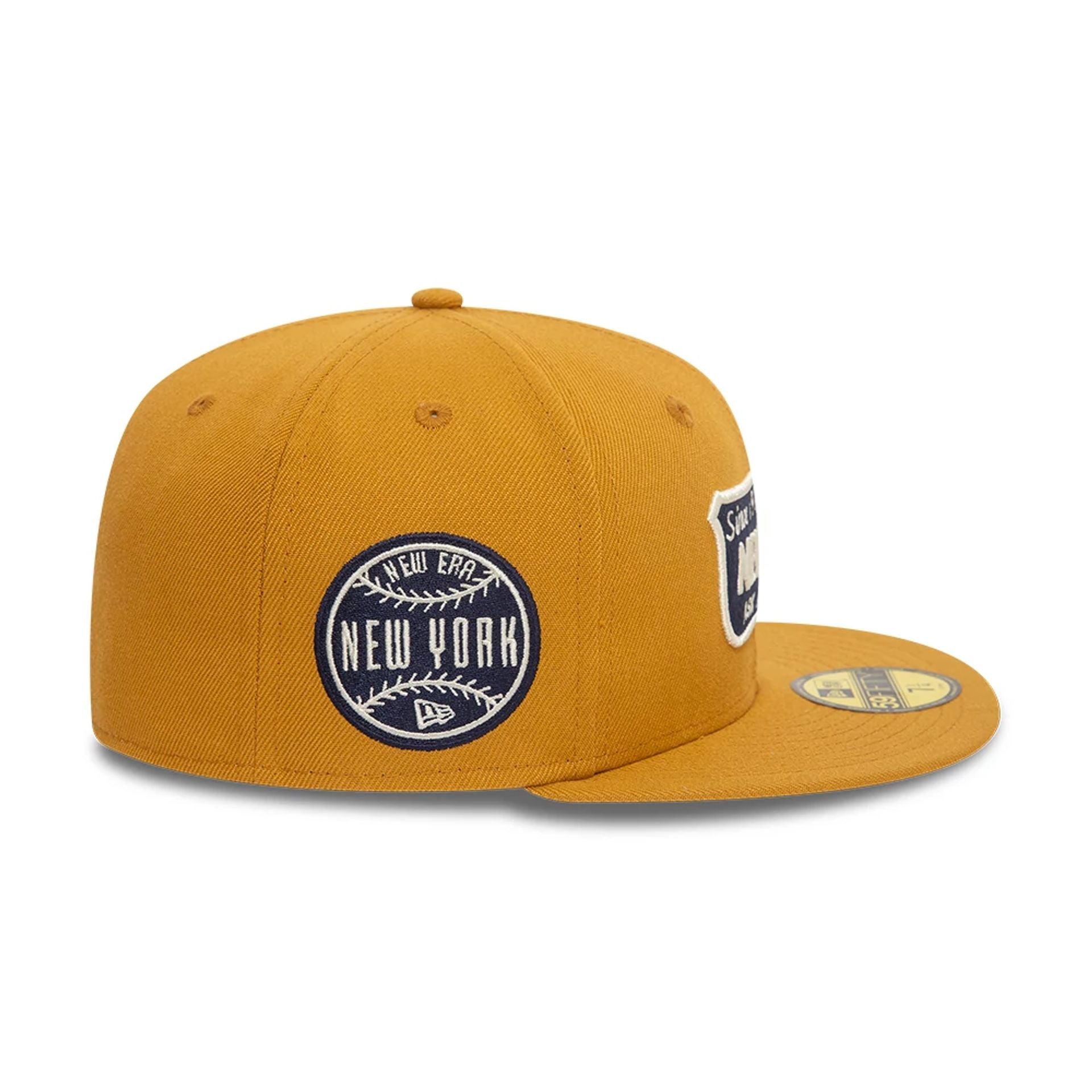 This is a New Era Shield Tan 59FIFTY Fitted Cap 7