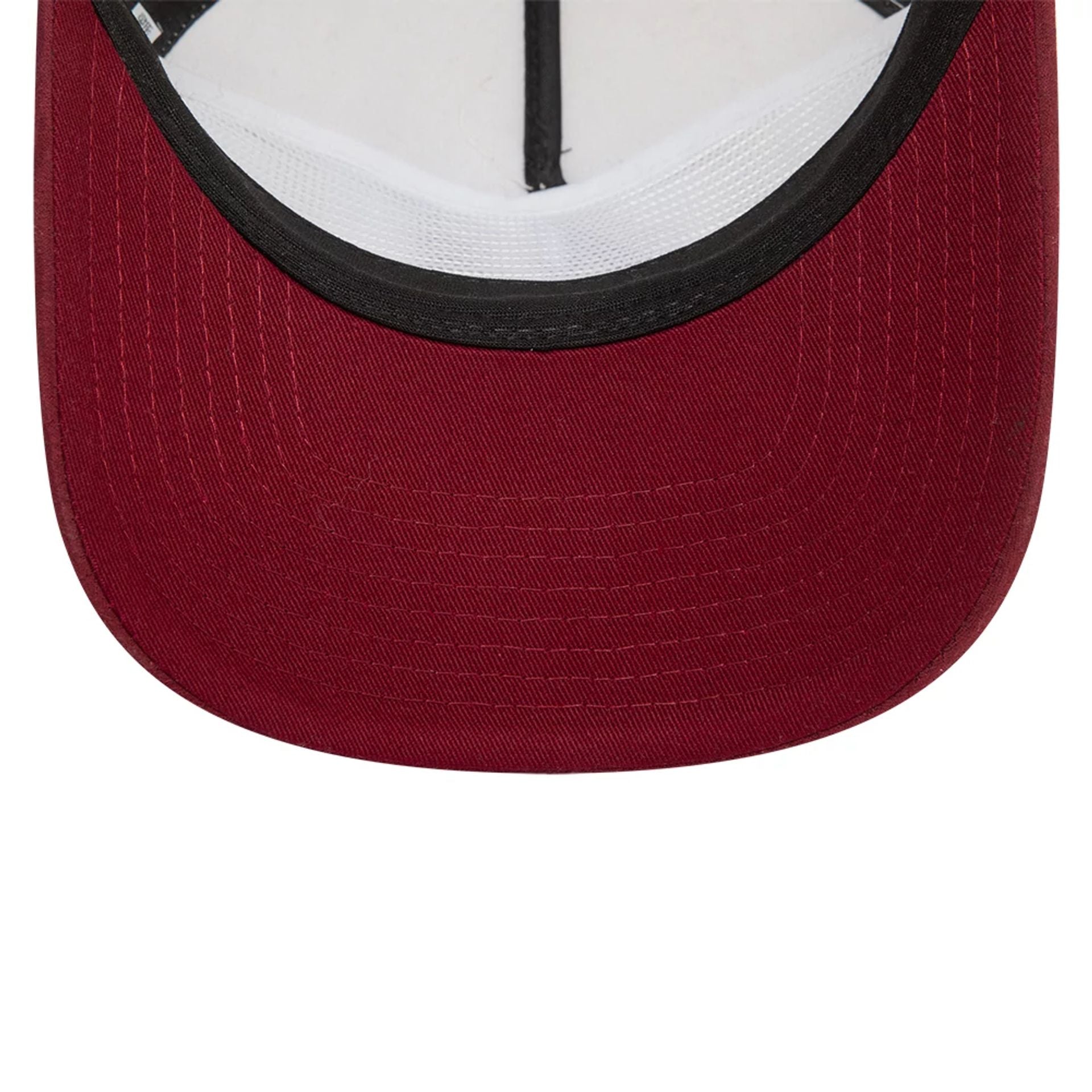 This is a New Era Two Tone Light Beige and Dark Red Golfer Cap 2