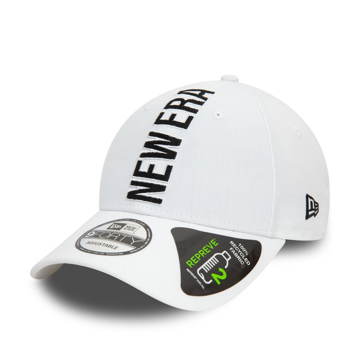 This is a New Era Repreve® White 9FORTY Adjustable Cap 1