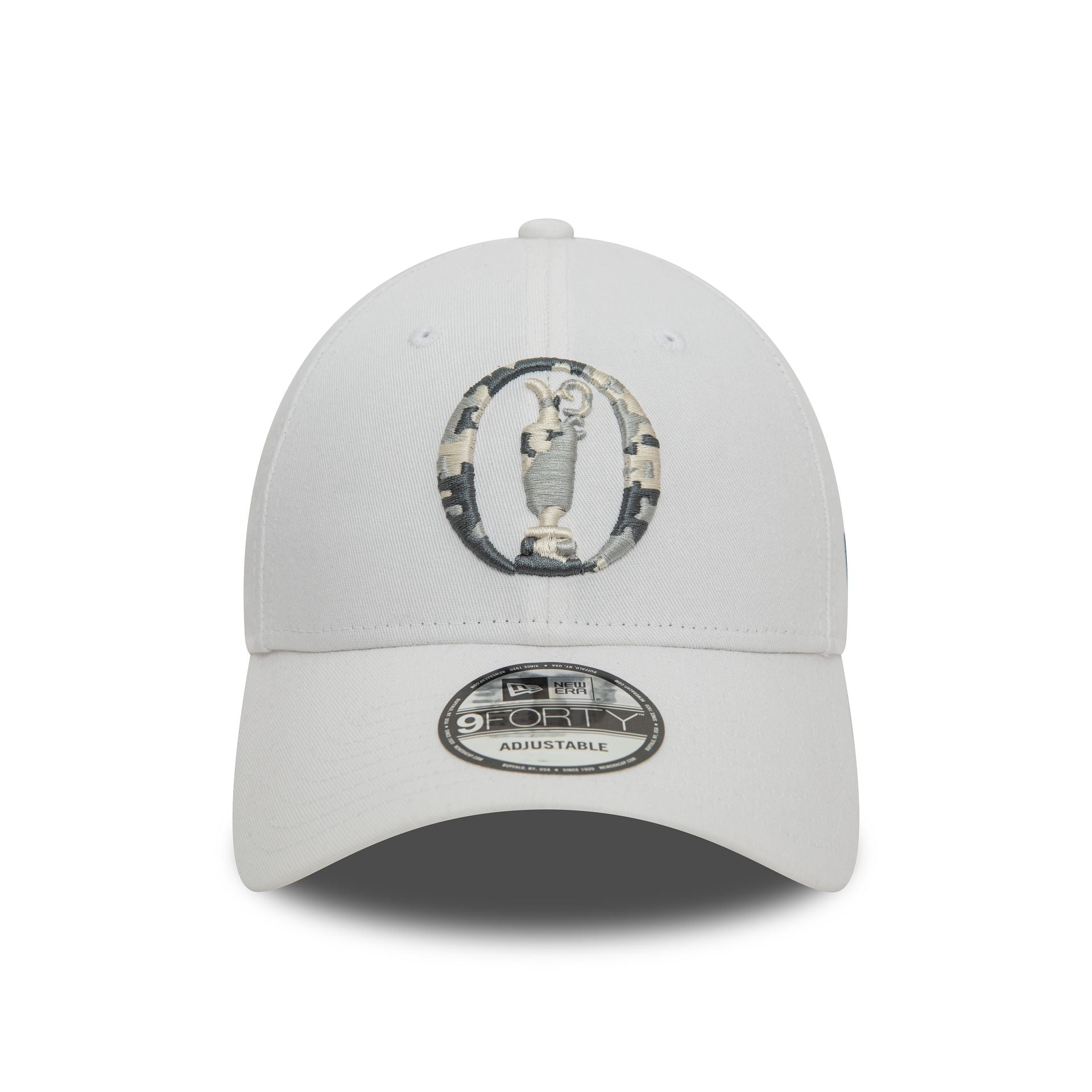 This is a The Open Championships Camo Infill White 9FORTY Adjustable Cap 2