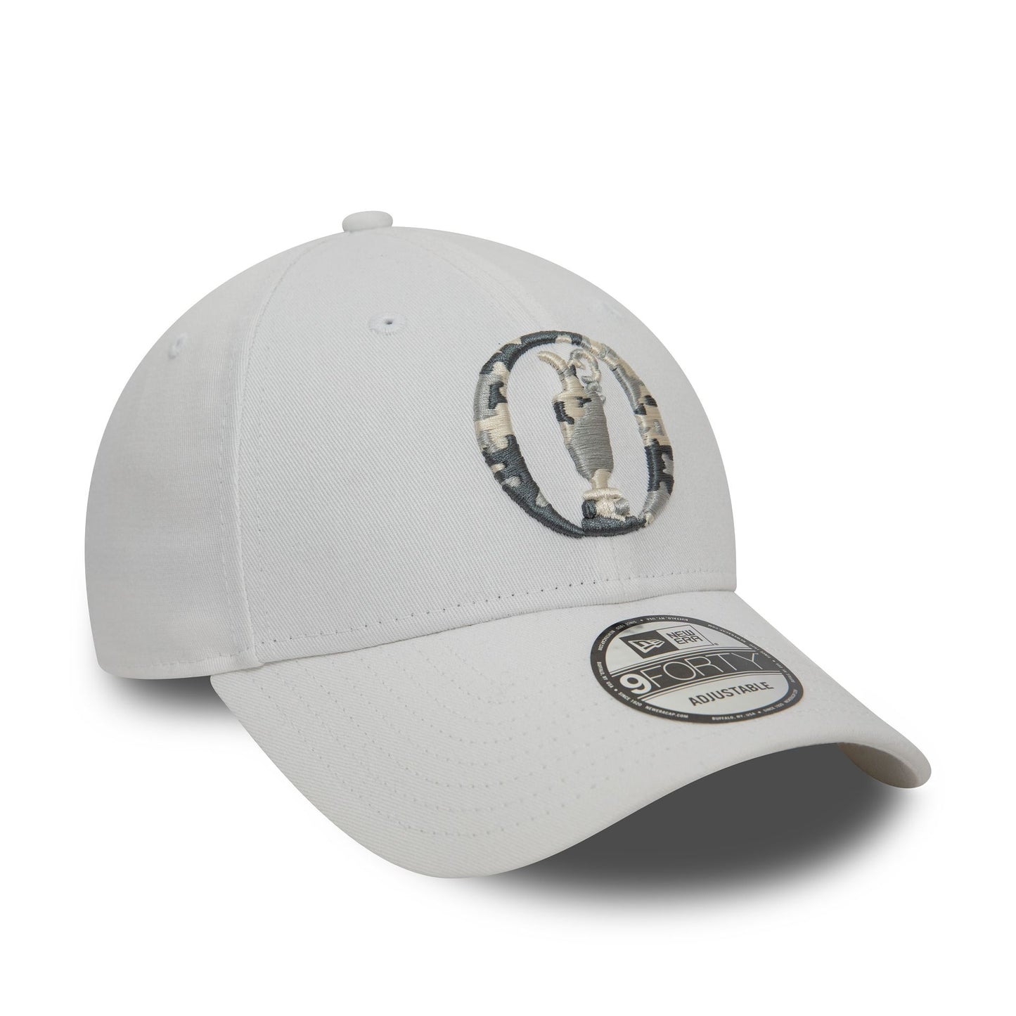 This is a The Open Championships Camo Infill White 9FORTY Adjustable Cap 3