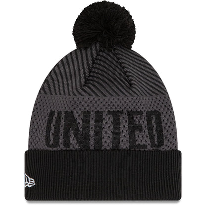 This is a Manchester United FC Youth Engineered Grey Cuff Knit Beanie Hat 2