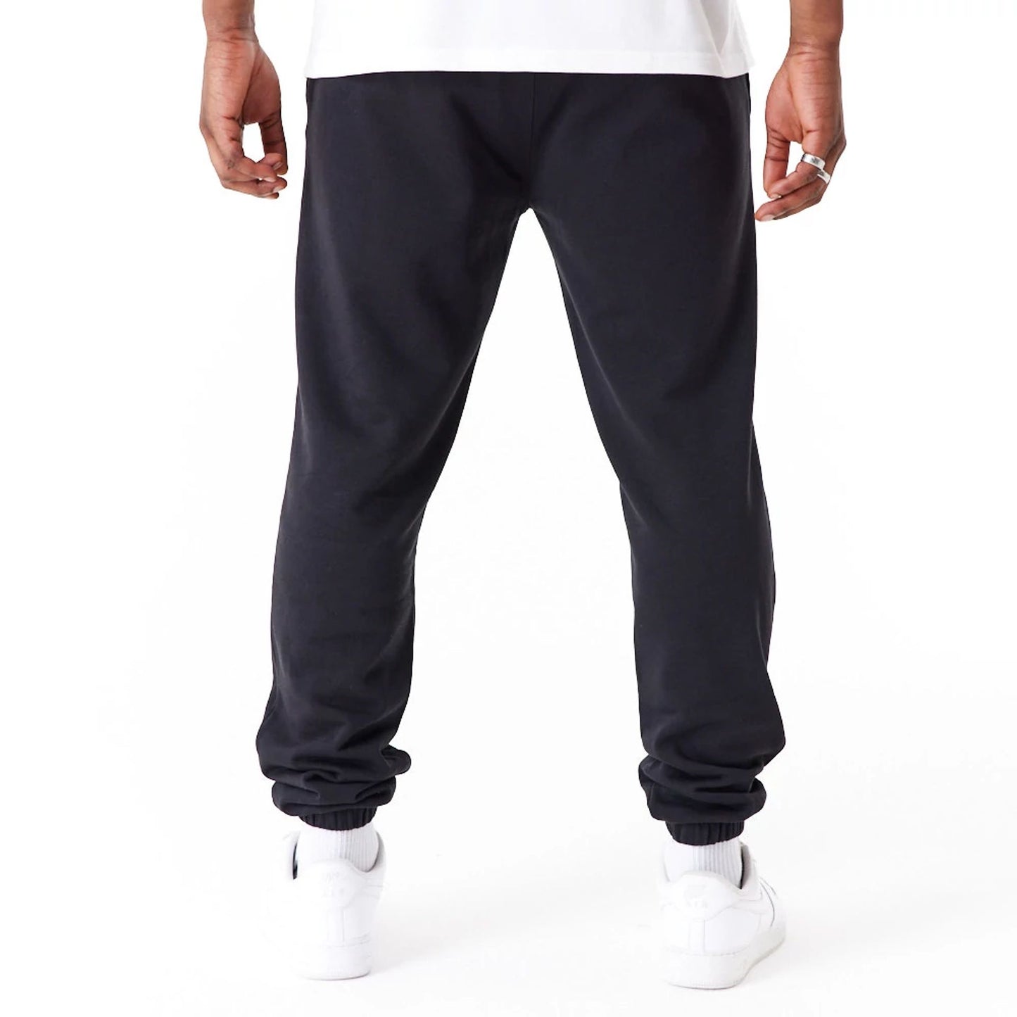 The Male model is wearing Detroit Tigers League Essential Black Joggers 3