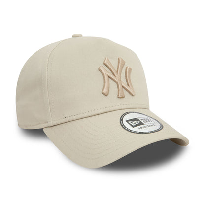 This is a New York Yankees Neutral Light Beige 9FORTY E-Frame Adjustable Cap 4