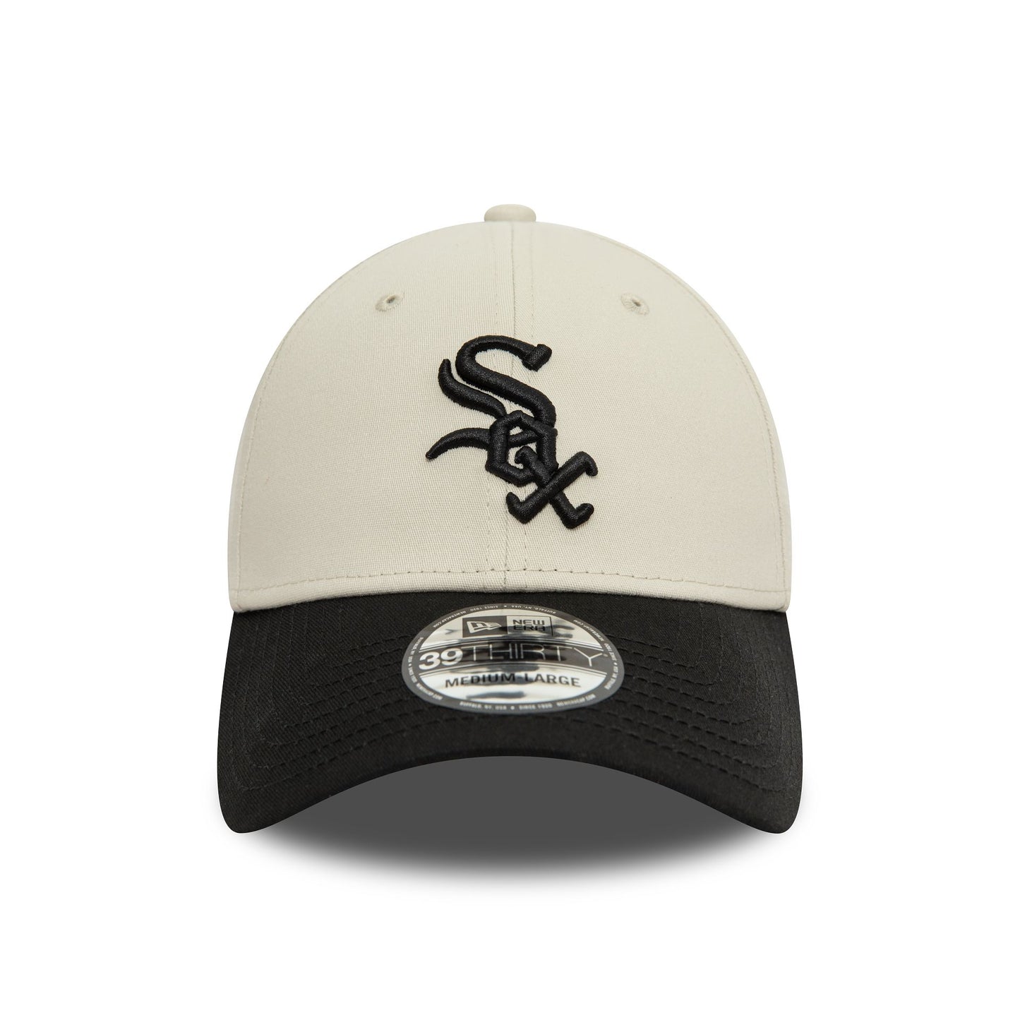 This is a Chicago White Sox MLB Contrast Crown Light Beige 39THIRTY Stretch Fit Cap 3