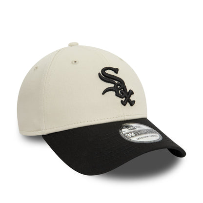 This is a Chicago White Sox MLB Contrast Crown Light Beige 39THIRTY Stretch Fit Cap 4