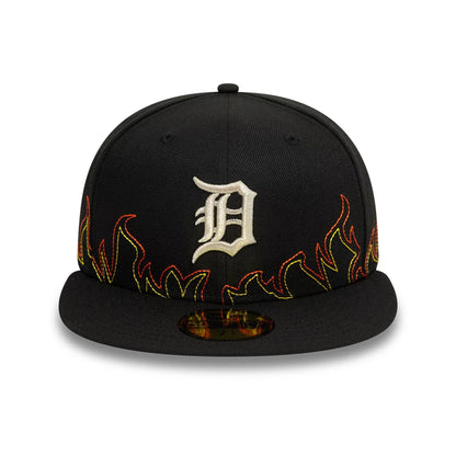 This is a Detroit Tigers MLB Fire Black 59FIFTY Fitted Cap 2