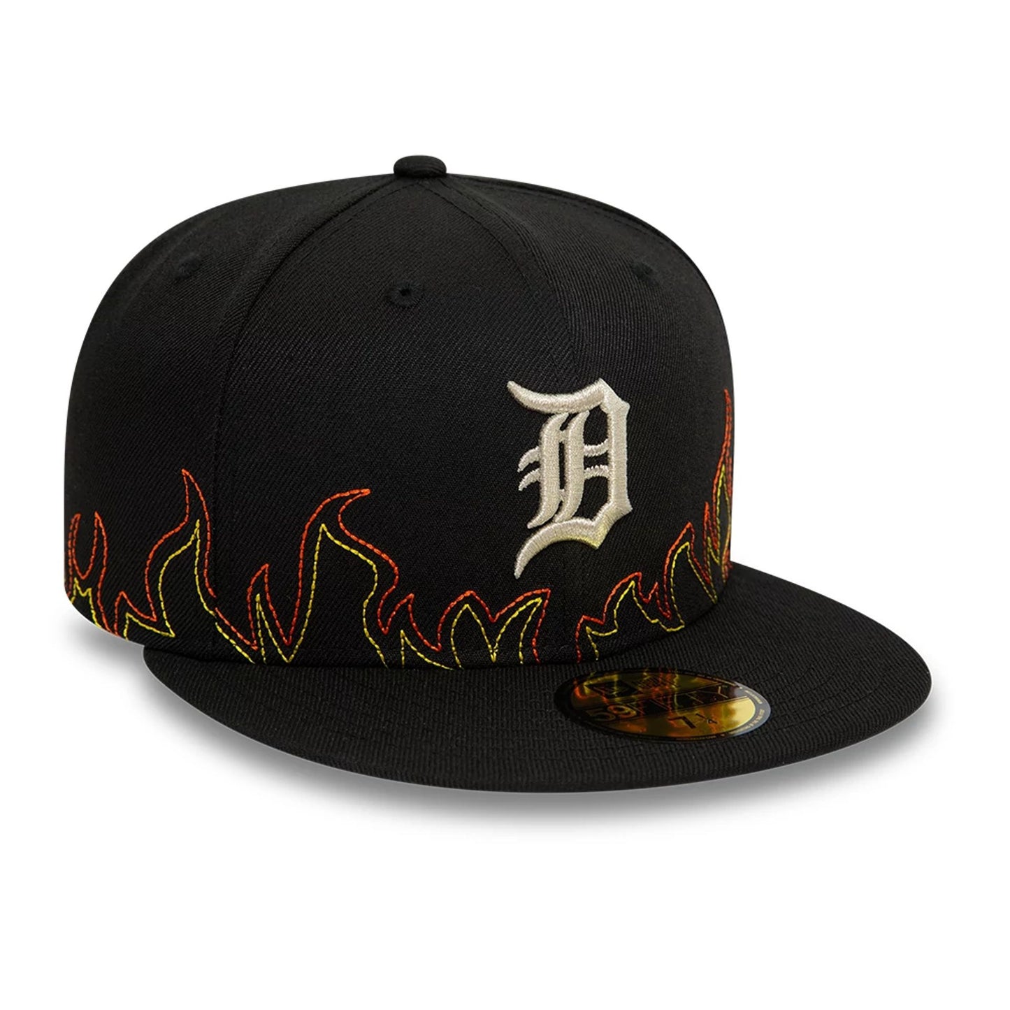 This is a Detroit Tigers MLB Fire Black 59FIFTY Fitted Cap 3