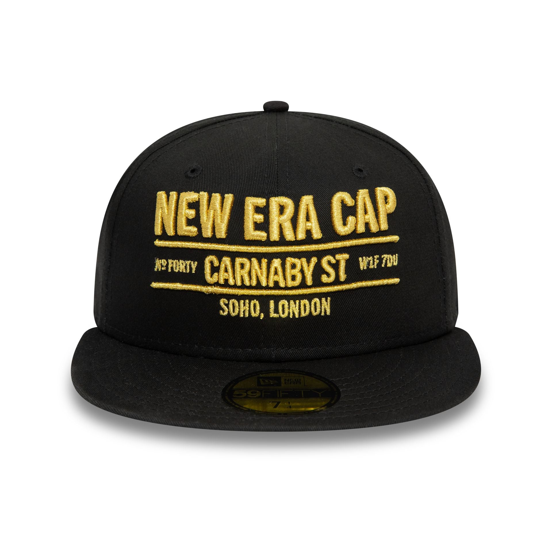 This is a New Era Carnaby Address Black 59FIFTY Fitted Cap 2