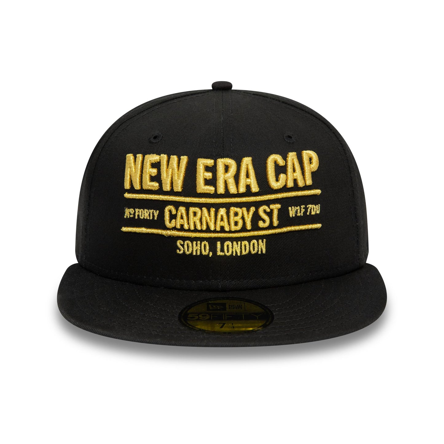 This is a New Era Carnaby Address Black 59FIFTY Fitted Cap 2