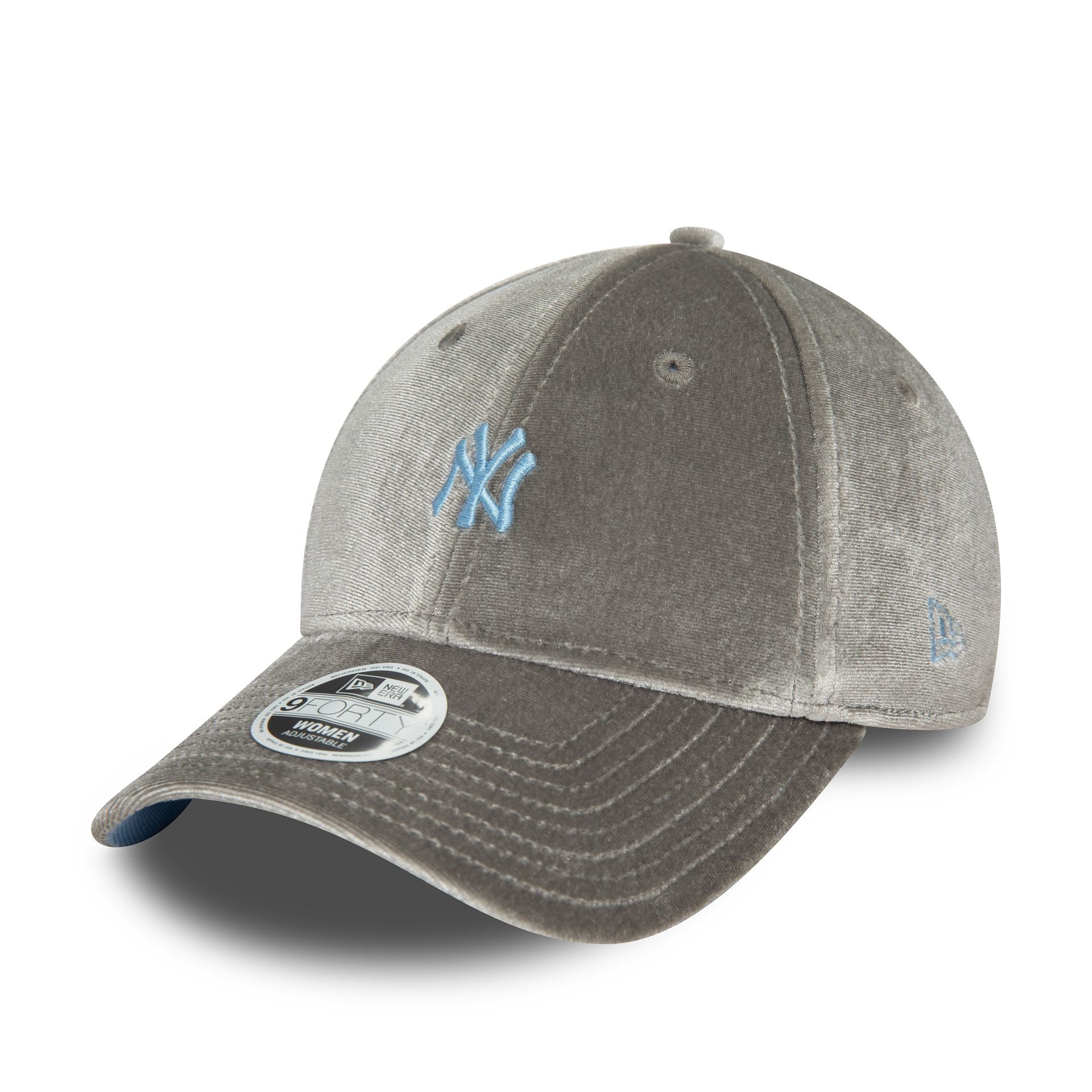 This is a New York Yankees Womens Shimmer Grey 9FORTY Adjustable Cap 1