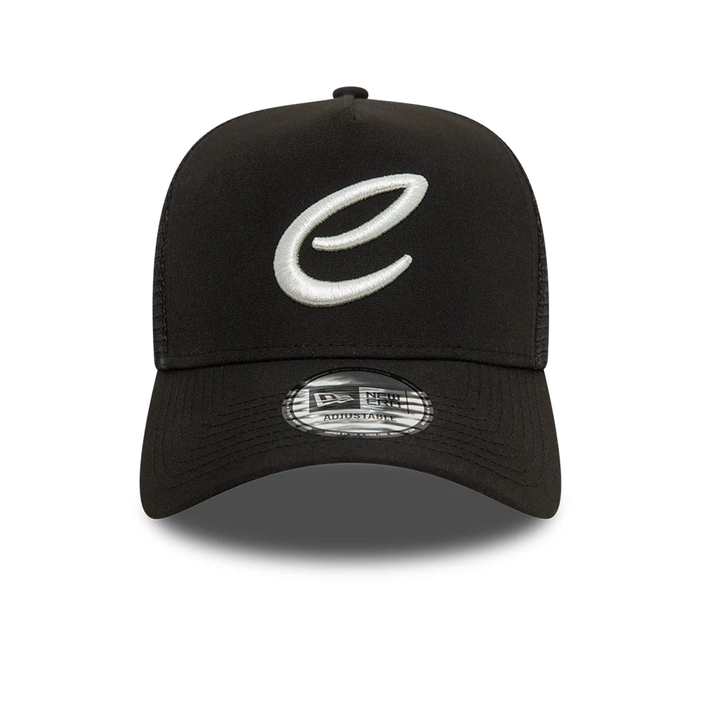 This is a FIA Formula E Black E-Frame Trucker Cap 2