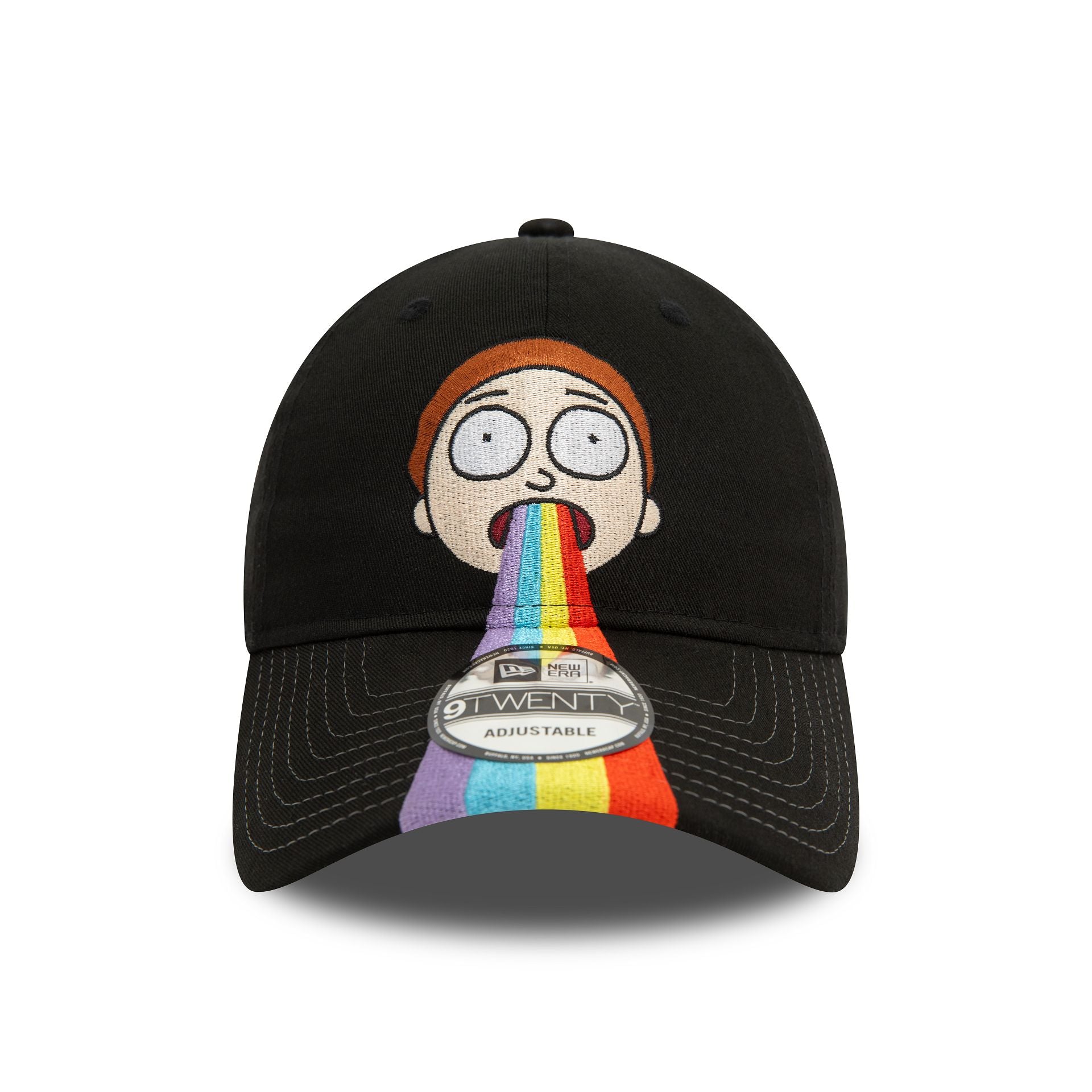 This is a Rick And Morty Rick Rainbow Morty Black 9TWENTY Adjustable Cap 4