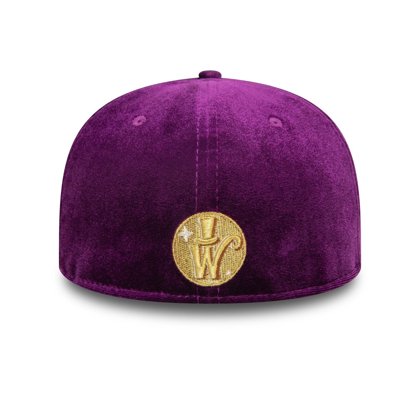 This is a Willy Wonka And The Chocolate Factory Velvet Purple 59FIFTY Fitted Cap 3