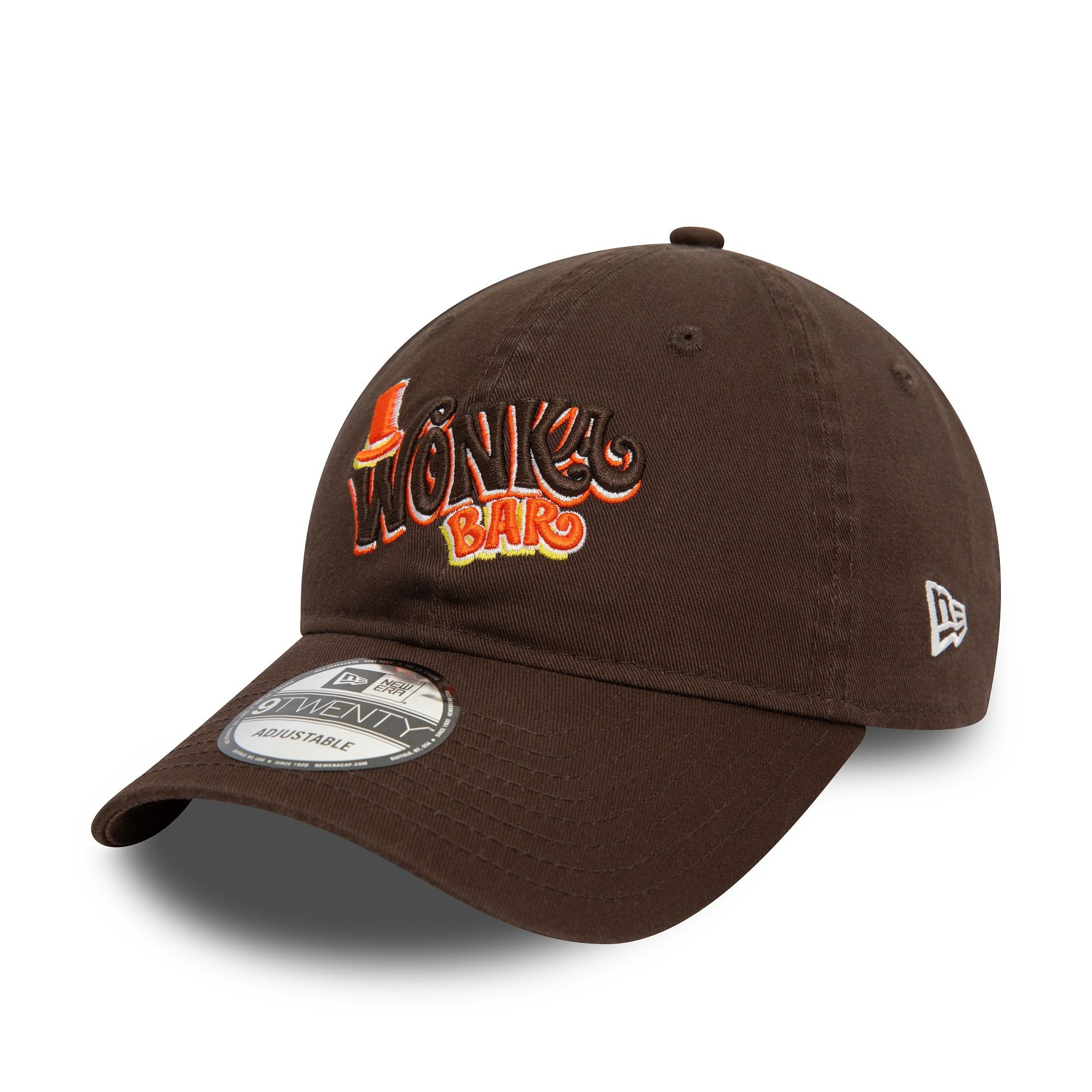 This is a Willy Wonka Wonka Bar Dark Brown 9TWENTY Adjustable Cap 1