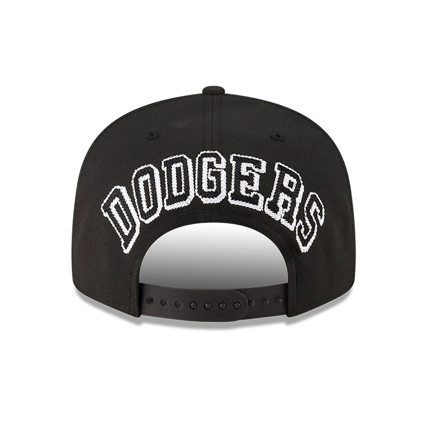 This is a LA Dodgers Chain Stitch Black 9FIFTY Snapback Cap 2