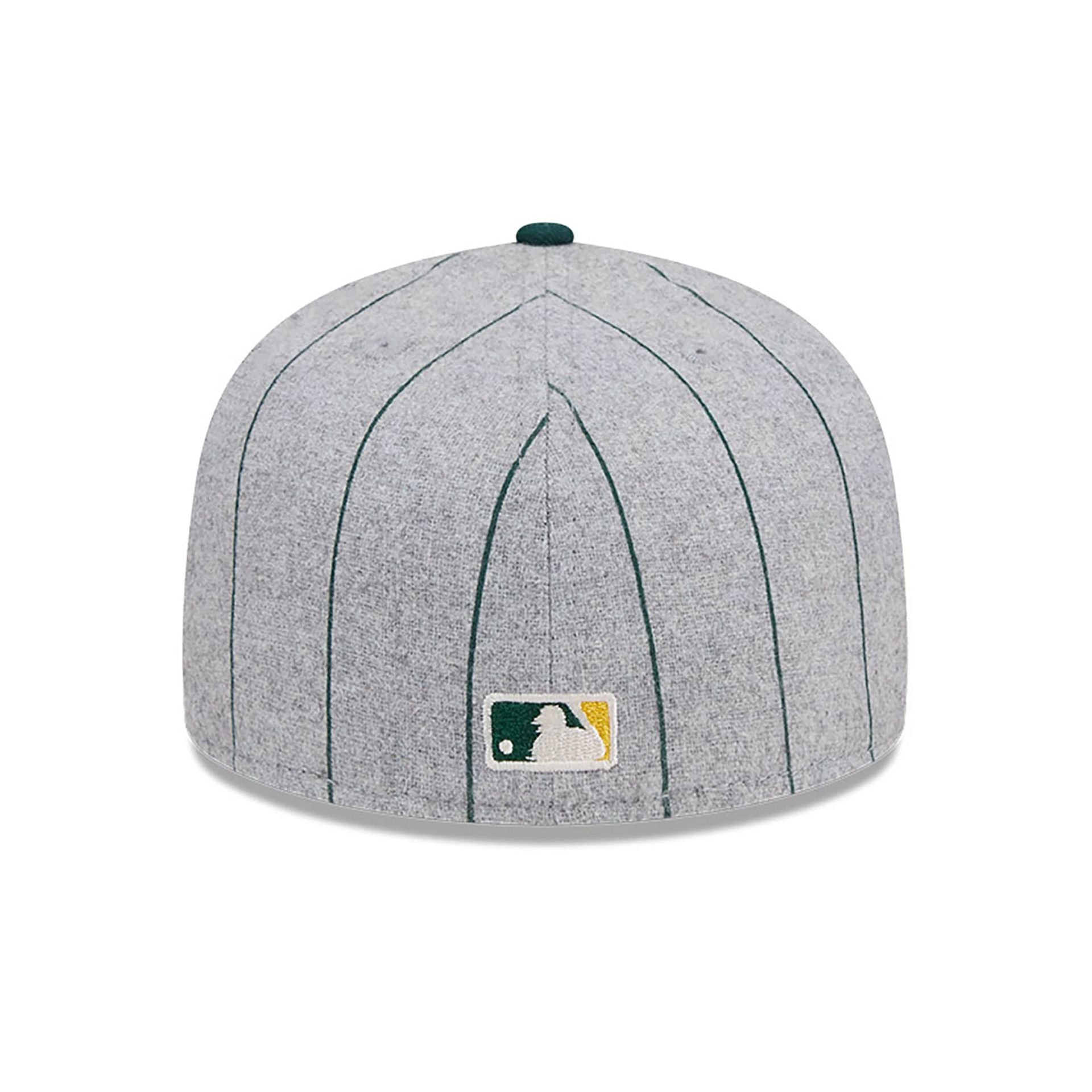 This is a Oakland Athletics Heather Pinstripe Grey 59FIFTY Fitted Cap 5