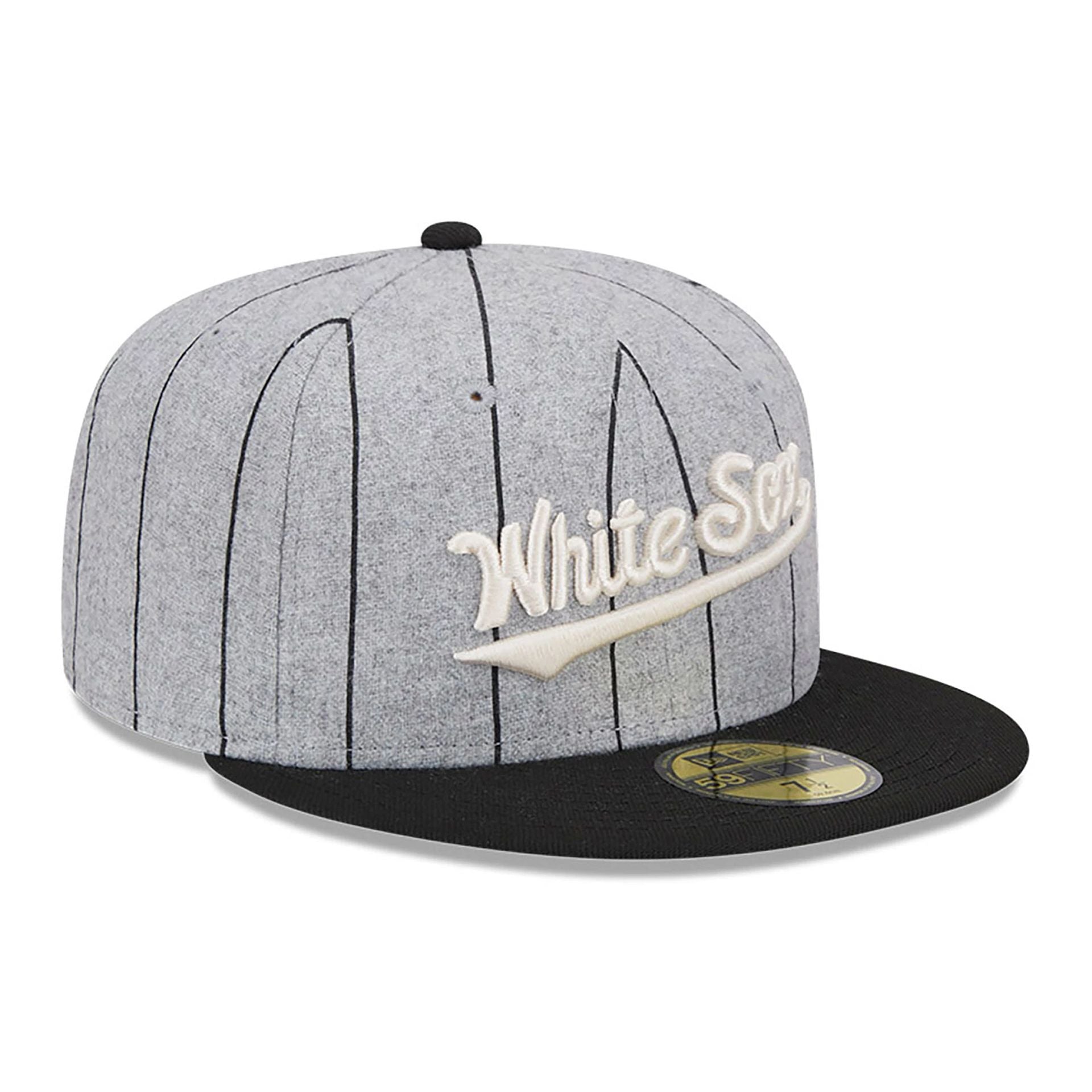 This is a Chicago White Sox Heather Pinstripe Grey 59FIFTY Fitted Cap 3