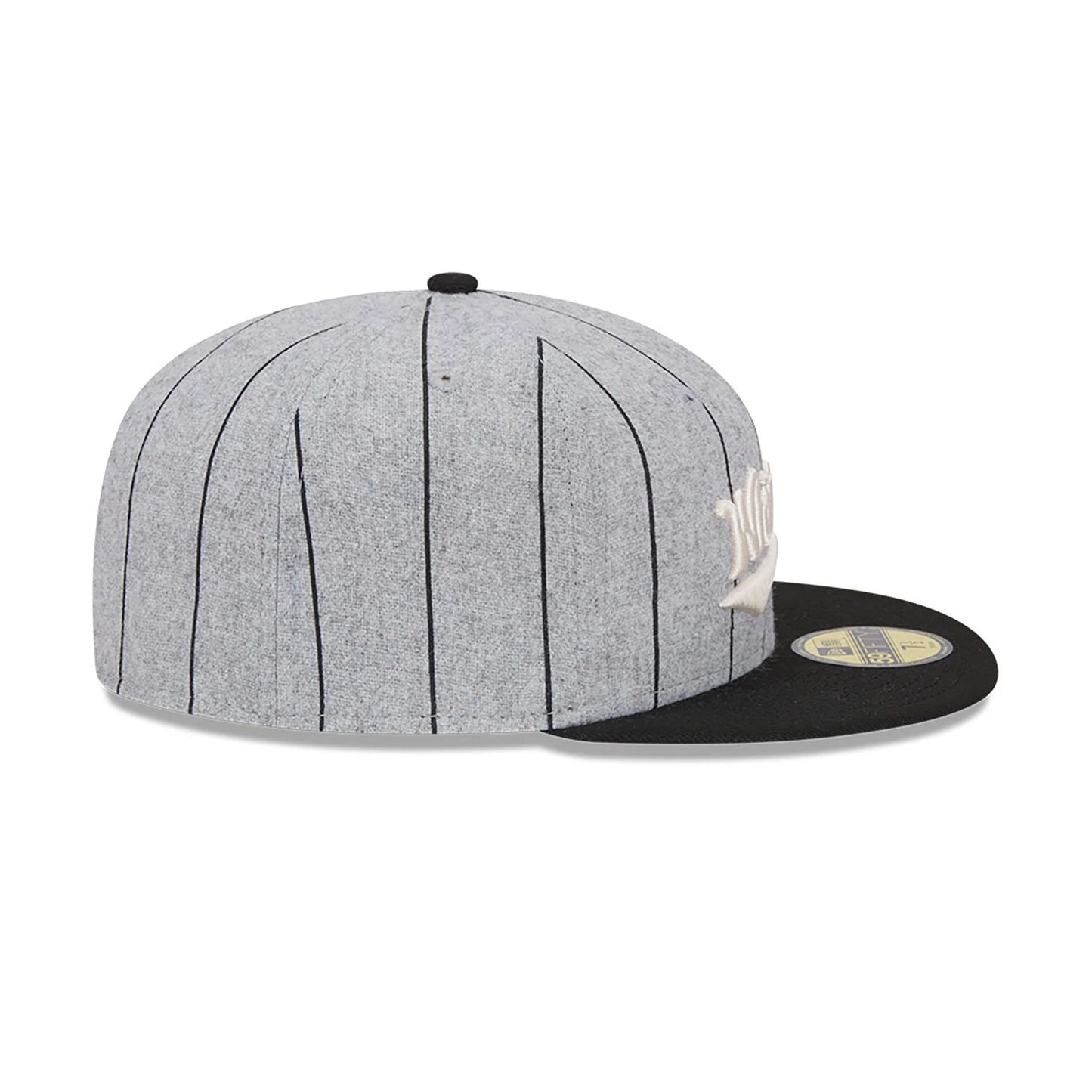 This is a Chicago White Sox Heather Pinstripe Grey 59FIFTY Fitted Cap 6